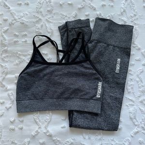 Gymshark Adapt Marl Seamless Matching Set in Black